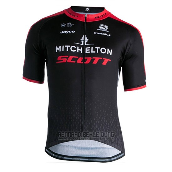 2018 Fahrradbekleidung Scott Shwarz Rot Trikot Kurzarm und Tragerhose